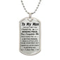 To My Man - Best Gift - Luxury Graphic Dog Tag Necklace