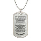 My Grandson - Never Forget - Luxury Graphic Dog Tag Necklace