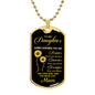 To My Daughter From Mom - Always Remember - Luxury Graphic Dog Tag Necklace