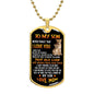 To My Son - Love Mom - Best Gift - Luxury Graphic Dog Tag Necklace