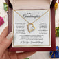 Granddaughter | Never Forget How Much I Love You | Forever Love Necklace SQ Gold Frame