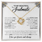 To My Beautiful Soulmate - I Love You, Forever & Always - Love Knot Necklace