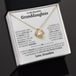Granddaughter Necklace - You are Beautiful Inside and Out - Love Knot WB