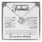 To My Beautiful Soulmate - I Love You, Forever & Always - Love Knot Necklace