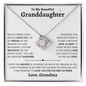 Granddaughter Necklace - You are Beautiful Inside and Out - Love Knot WB