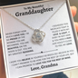 Granddaughter Necklace - You are Beautiful Inside and Out - Love Knot WB