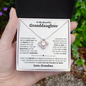 Granddaughter Necklace - You are Beautiful Inside and Out - Love Knot WB