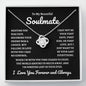 To My Soulmate - Time Ceases to Exist - Love Knot Necklace BW