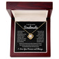 To My Soulmate - Time Ceases to Exist - Love Knot Necklace BW