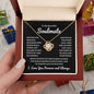To My Soulmate - Time Ceases to Exist - Love Knot Necklace BW