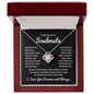 To My Soulmate - Time Ceases to Exist - Love Knot Necklace BW