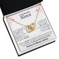 Niece Necklace - You are Beautiful Inside and Out - Interlocking Heart WB butterflies