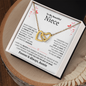Niece Necklace - You are Beautiful Inside and Out - Interlocking Heart WB butterflies
