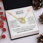 Niece Necklace - You are Beautiful Inside and Out - Interlocking Heart WB butterflies
