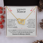 Niece Necklace - You are Beautiful Inside and Out - Interlocking Heart WB butterflies