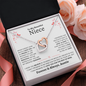 Niece Necklace - You are Beautiful Inside and Out - Interlocking Heart WB butterflies