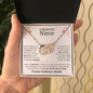 Niece Necklace - You are Beautiful Inside and Out - Interlocking Heart WB butterflies
