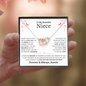 Niece Necklace - You are Beautiful Inside and Out - Interlocking Heart WB butterflies