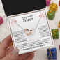 Niece Necklace - You are Beautiful Inside and Out - Interlocking Heart WB butterflies