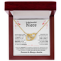 Niece Necklace - You are Beautiful Inside and Out - Interlocking Heart WB butterflies
