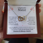 Niece Necklace - You are Beautiful Inside and Out - Interlocking Heart WB butterflies