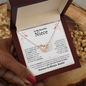 Niece Necklace - You are Beautiful Inside and Out - Interlocking Heart WB butterflies
