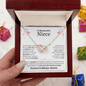 Niece Necklace - You are Beautiful Inside and Out - Interlocking Heart WB butterflies