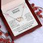 Niece Necklace - You are Beautiful Inside and Out - Interlocking Heart WB butterflies