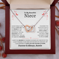 Niece Necklace - You are Beautiful Inside and Out - Interlocking Heart WB butterflies