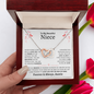 Niece Necklace - You are Beautiful Inside and Out - Interlocking Heart WB butterflies