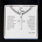 To My Son - Proudest Moment - Cuban Cross Necklace WB