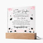 To My Beautiful Daughter - The Future Belongs To Those That - Acrylic Square Plaque