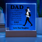Dad - I Am The Luckiest Daughter - Father's Day Special Gift - Happy Father's Day - Acrylic Square Plaque