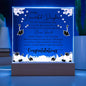 To My Beautiful Daughter - The Future Belongs To Those That - Acrylic Square Plaque
