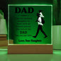 Dad - I Am The Luckiest Daughter - Father's Day Special Gift - Happy Father's Day - Acrylic Square Plaque