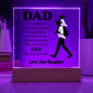 Dad - I Am The Luckiest Daughter - Father's Day Special Gift - Happy Father's Day - Acrylic Square Plaque
