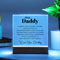 Dear Daddy - I Admire Your Strength, Courage, And Perseverance - Acrylic Square Plaque