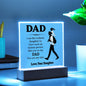 Dad - I Am The Luckiest Daughter - Father's Day Special Gift - Happy Father's Day - Acrylic Square Plaque