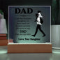 Dad - I Am The Luckiest Daughter - Father's Day Special Gift - Happy Father's Day - Acrylic Square Plaque