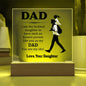Dad - I Am The Luckiest Daughter - Father's Day Special Gift - Happy Father's Day - Acrylic Square Plaque