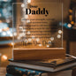 Dear Daddy - I Admire Your Strength, Courage, And Perseverance - Acrylic Square Plaque