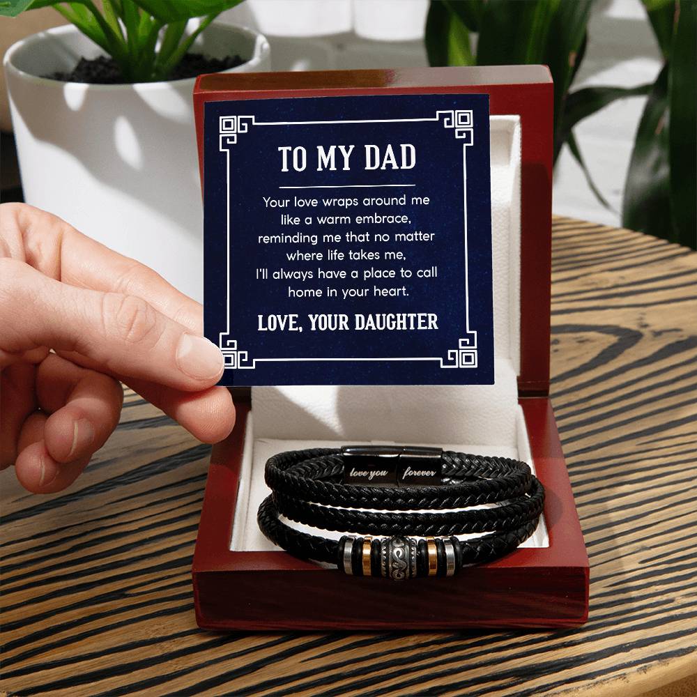 To My Dad - Your Love Wraps Around Me - Love You Forever Bracelet