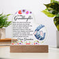 To My Granddaughter | Be Brave Be Strong | Best Gift From Grandma | Acrylic Heart Plaque
