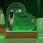 To Our Brilliant Daughter - Be Confident - Graduation Acrylic Heart Plaque