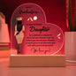 To Our Brilliant Daughter - Be Confident - Graduation Acrylic Heart Plaque