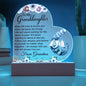 To My Granddaughter | Be Brave Be Strong | Best Gift From Grandma | Acrylic Heart Plaque