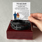 To My Dad - Thank You - Men's Cross Bracelet