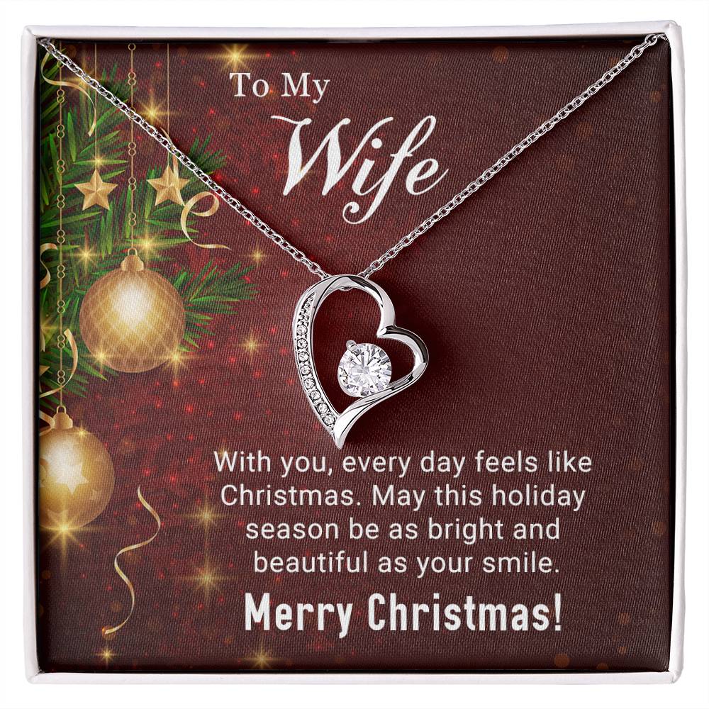 To my wife merry Christmas 2024 from husband, Christmas ideas for wife, jewelry necklace gift for wife, sentimental gift for wife, Christmas.