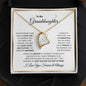 Granddaughter | Never Forget How Much I Love You | Forever Love Necklace SQ Gold Frame