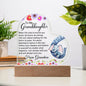 To My Granddaughter | Be Brave Be Strong | Best Gift From Grandma | Acrylic Heart Plaque